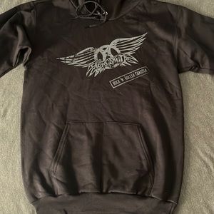 Hanes Disney “Rock N Roller Coaster” Black Long Sleeved Hoodie Size Small